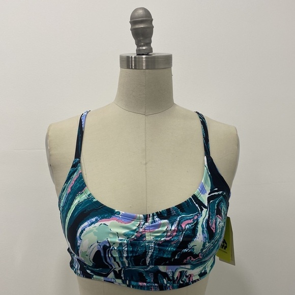 Woman's Longline Bikini Top by All In Motion Blue Size S (4-6) - Picture 4 of 8
